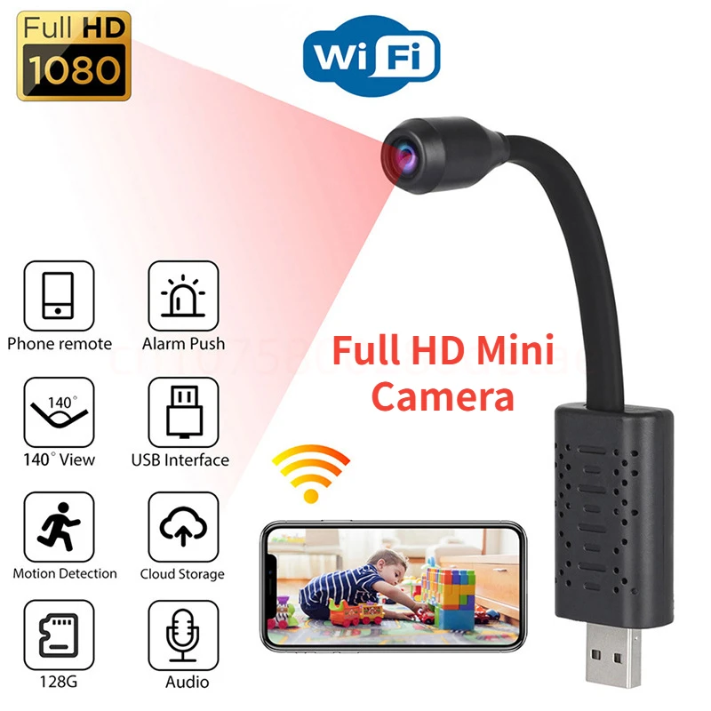 

Мини-камера 1080P HD Беспроводная с Wi-Fi