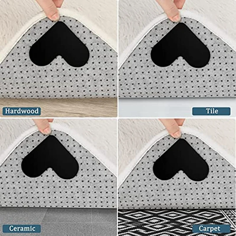 48Pcs Strong Self Adhesive Fastener Dots Stickers 85X85mm Sofa Mat Carpet Anti Slip Mat