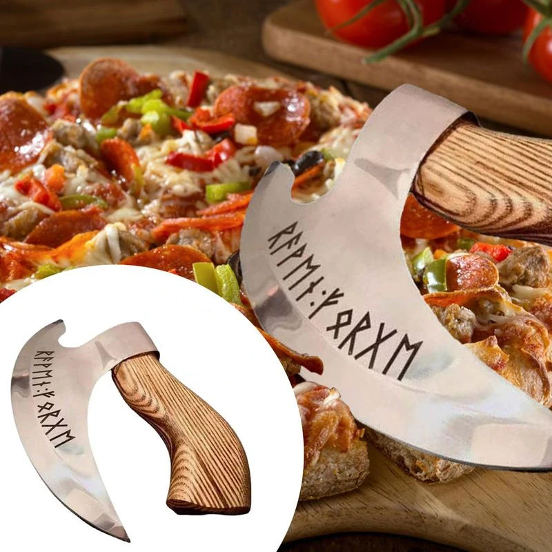 Axe Pizza Cutter Pizza Cutting Axe With Sharp Blades Viking Steel Pizza