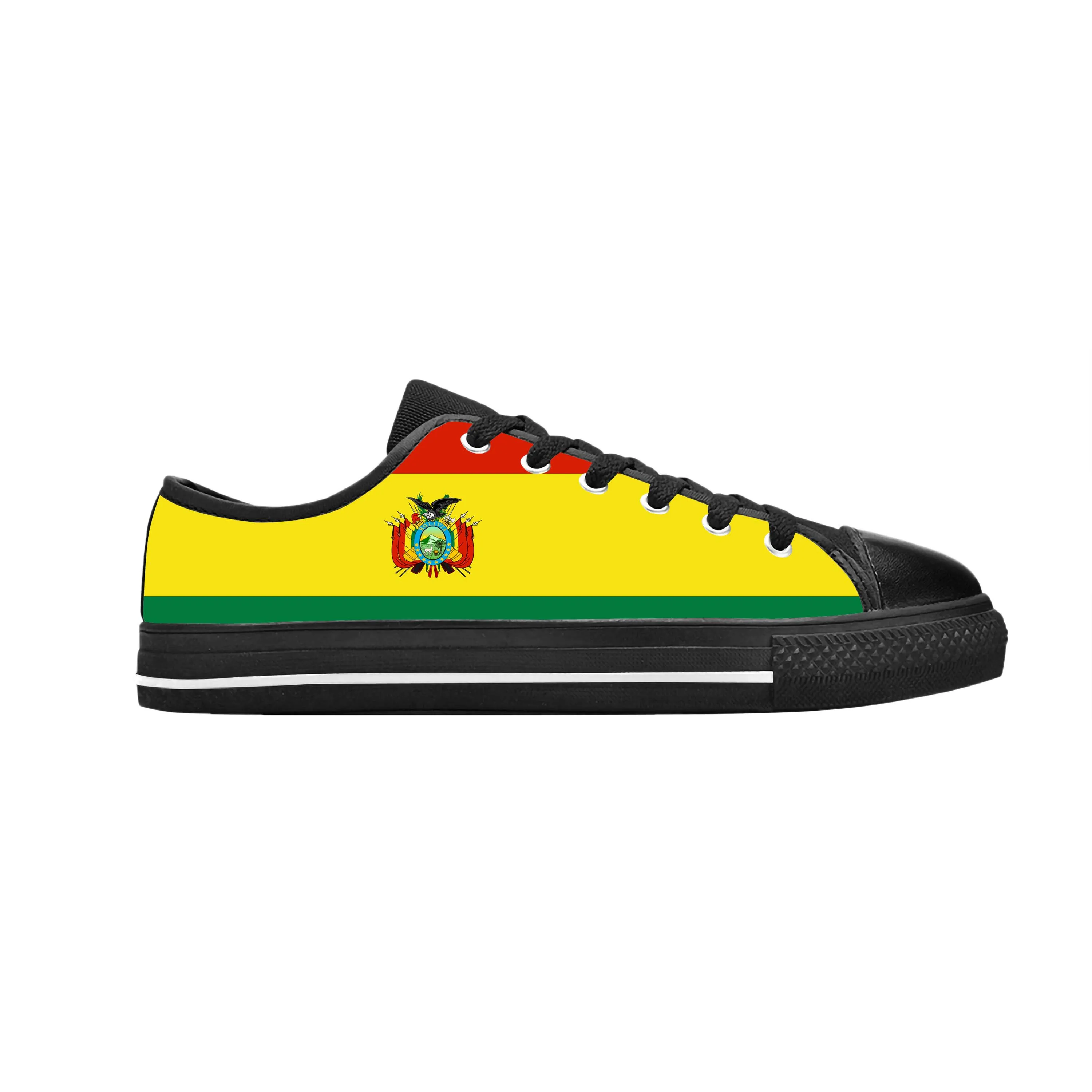 Bolivia Bolivian Flag Patriotic Pride Cool Fashion Casual Cloth Shoes Low Top Comfortable Breathable 3D Print Men Women Sneakers