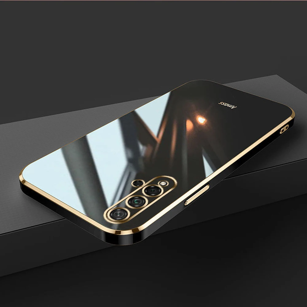 Luxury Square Plating Shockproof Silicone Phone Case Back Cover s