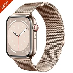 Milanese Loop Magnetic Metal Watch Strap - Elegant Design for Versatile Compatibility (Retro gold NEW)