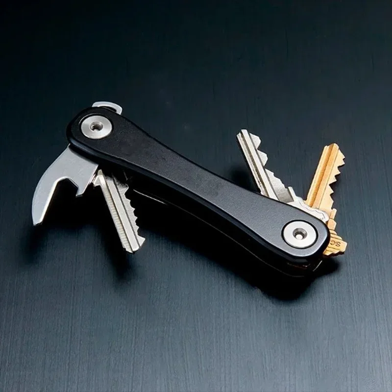 Compact Aluminum Keychain Organizer - Stylish and Functional Key Holder