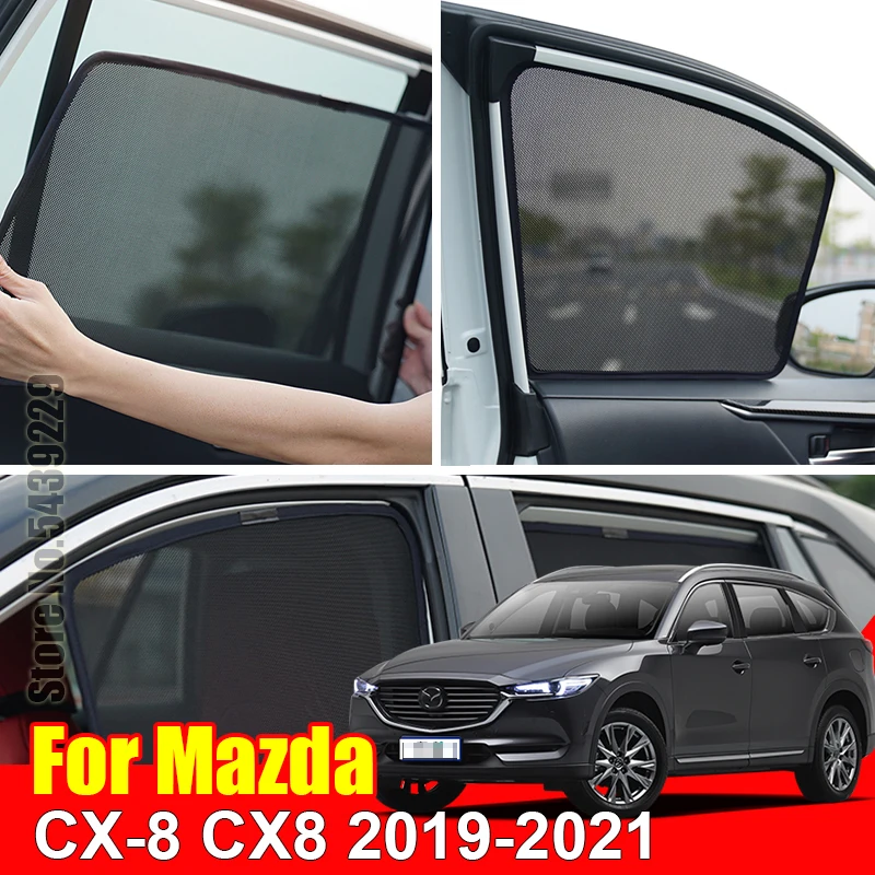 

For Mazda CX-8 CX8 2019 2020 2021 Car Sun Visor Accessori Window Cover SunShade Curtain Mesh Shade Blind Custom Fit