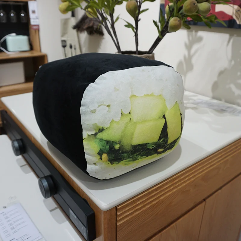 Kawaii Simulation Food Sushi Cake Plush Toys Stuffed Doll Pillow Cushion Cute Home Decoration for Kids Girls Adults Fun Gift