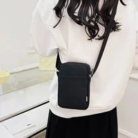 Sac messager à bandoulière Simple et décontracté, sac pour téléphone Portable pour femmes, sac à bandoulière Vertical pour clé de monnaie, carte bancaire, nouvelle mode 1