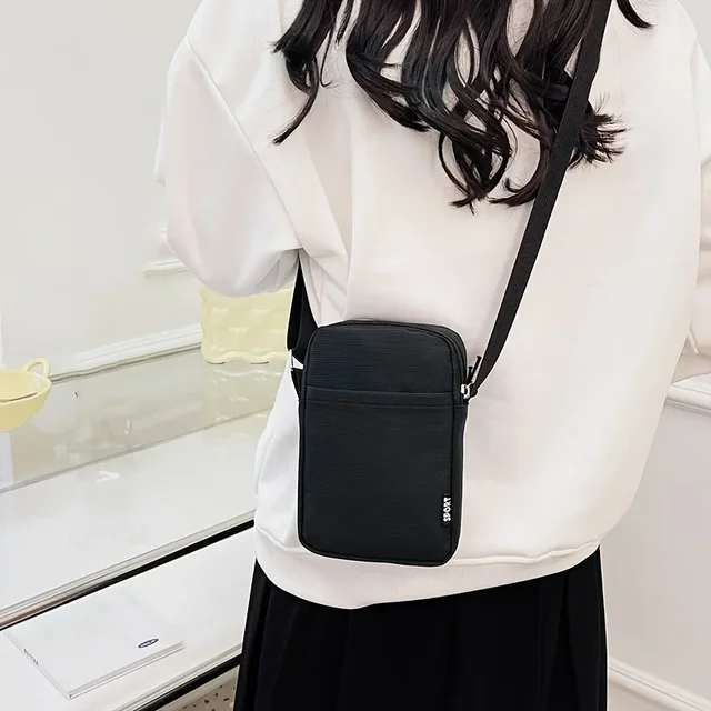 Sac messager à bandoulière Simple et décontracté, sac pour téléphone Portable pour femmes, sac à bandoulière Vertical pour clé de monnaie, carte bancaire, nouvelle mode 1