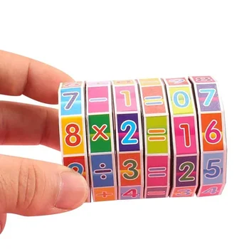 Math Cube Children Kid Early Learning Teaching Developmental Baby Toy Magic Intelligence Arithmetic Math Puzzle Toy Study Assist 1