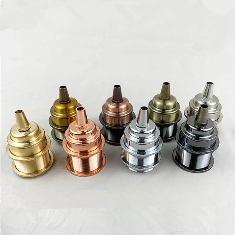 E27 Large Screw e26 Brass Lamp Holder Pure Copper or aluminium Ceramic Retro Chandelier DIY Lighting Accessories Light Sockets lamp holder lamp bulb holder lamp base lamp socket adapter diy lighting accessories