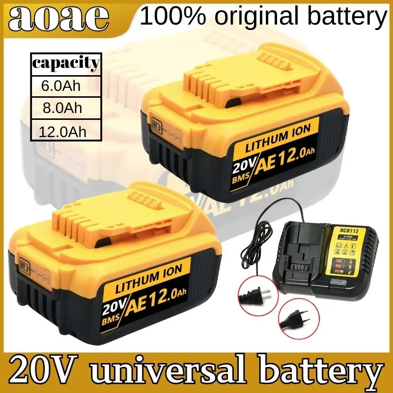 

Сменный литиевый аккумулятор DCB200 20 в 12000 мАч для Dewalt 18 в DCB184 DCB200 DCB182 DCB180 DCB181 DCB182 DCB201 DCB206