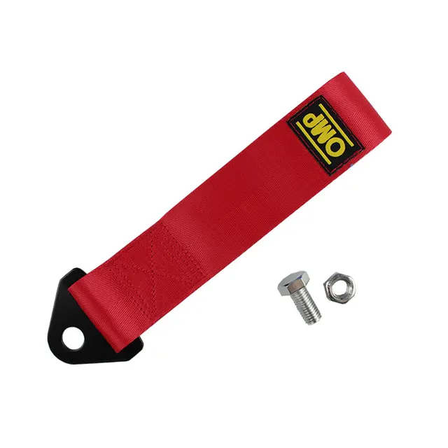 High-Strength Nylon Tow Strap Universal Car Racing Tow Ropes Auto Trailer Ropes Auto Trailer Ropes Bumper Trailer Towing Strap Red