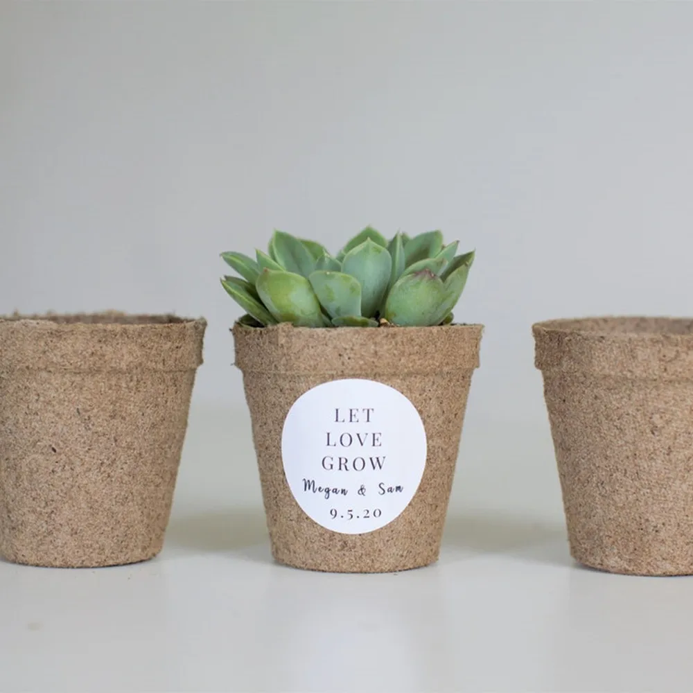 

Персонализированные этикетки в виде суккулентов, Индивидуальные Современные минималистичные дизайнерские этикетки