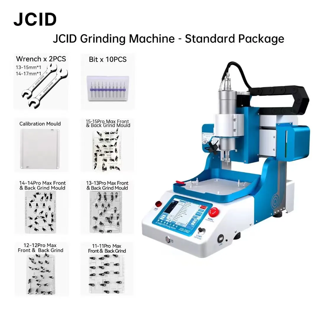JCID EM02/EM03 CNC 머신용 연삭 금형 (iP6 7 8 X 11 12 13 14 15 16 Pro Max Nand/CPU IC 칩 연마 제거 도구)