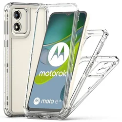 Crystal Clear 3-in-1 Bumper Back Cover for Moto E20 (Clear)