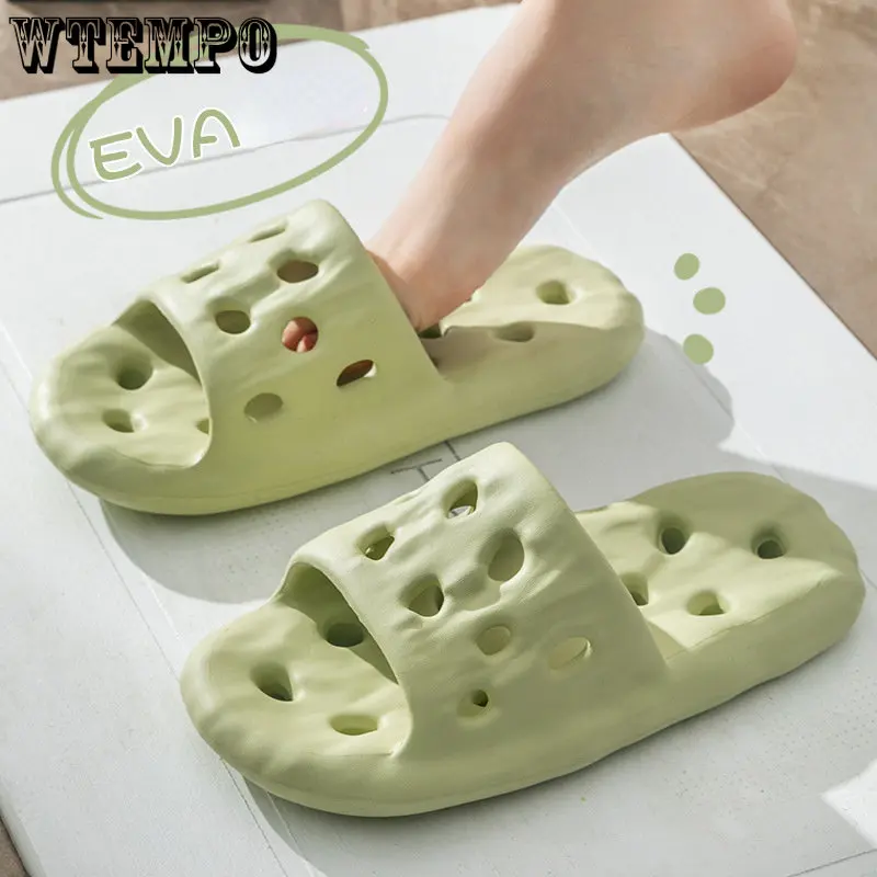 

WTEMPO 2023 New Bathroom Bath Leaking Quick-drying Slippers Indoor Home Couple Non-slip Slippers Wholesale Dropshipping