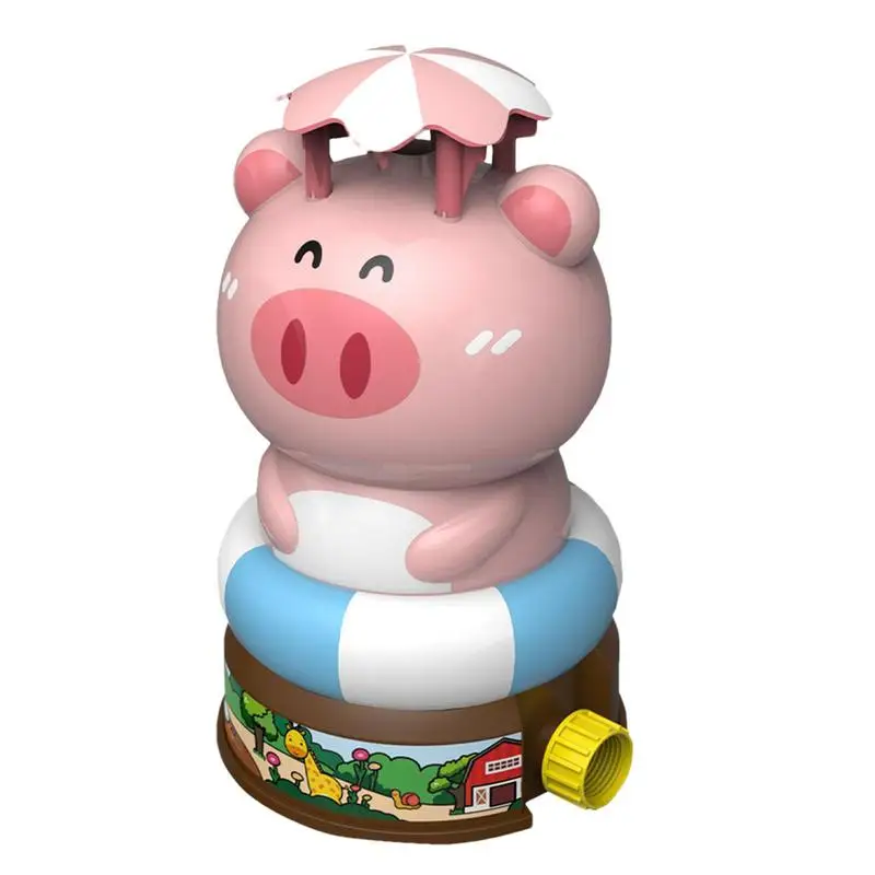 

Sprinkler For Kids Water Rotating Sprinkler Kids Toy Cute Pig Shape Water Toys Hydraulic Lift Pink Sprinkler For Garden