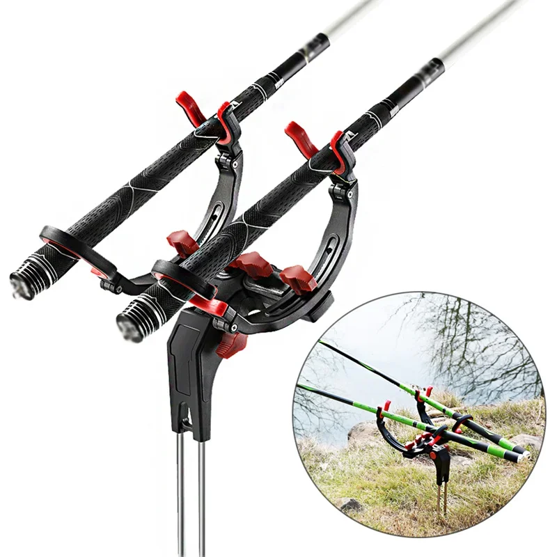 METRAXION 2-Piece 316 Stainless Steel Fishing Rod Holder - 360° Rotation, Adjustable For Boats & Yachts