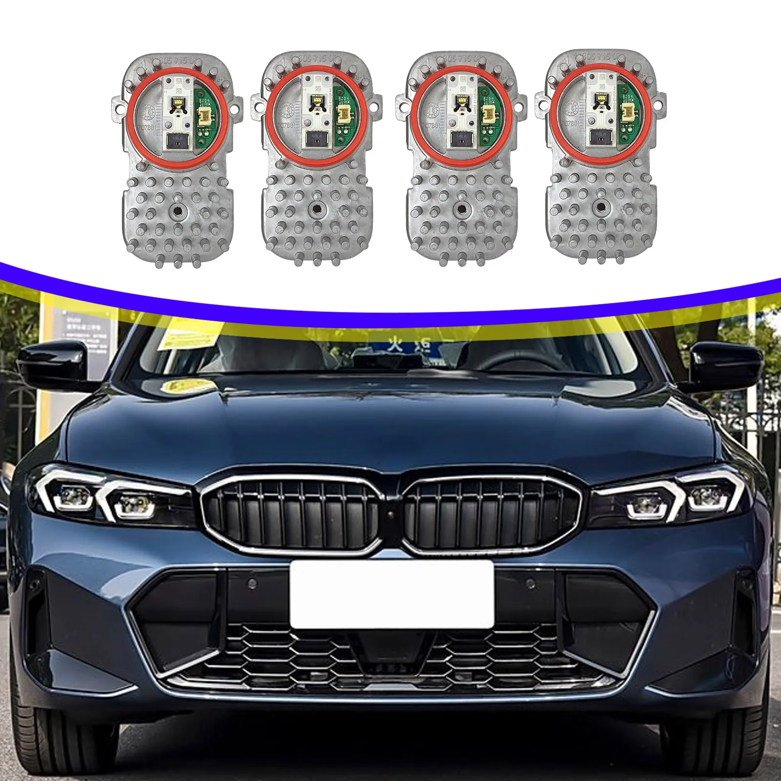 Xenon Headlight Yellow Daylight LED Modules 63117263051 for BMW X3 2011-2016 X5 2011-2018 X6 2015-2019