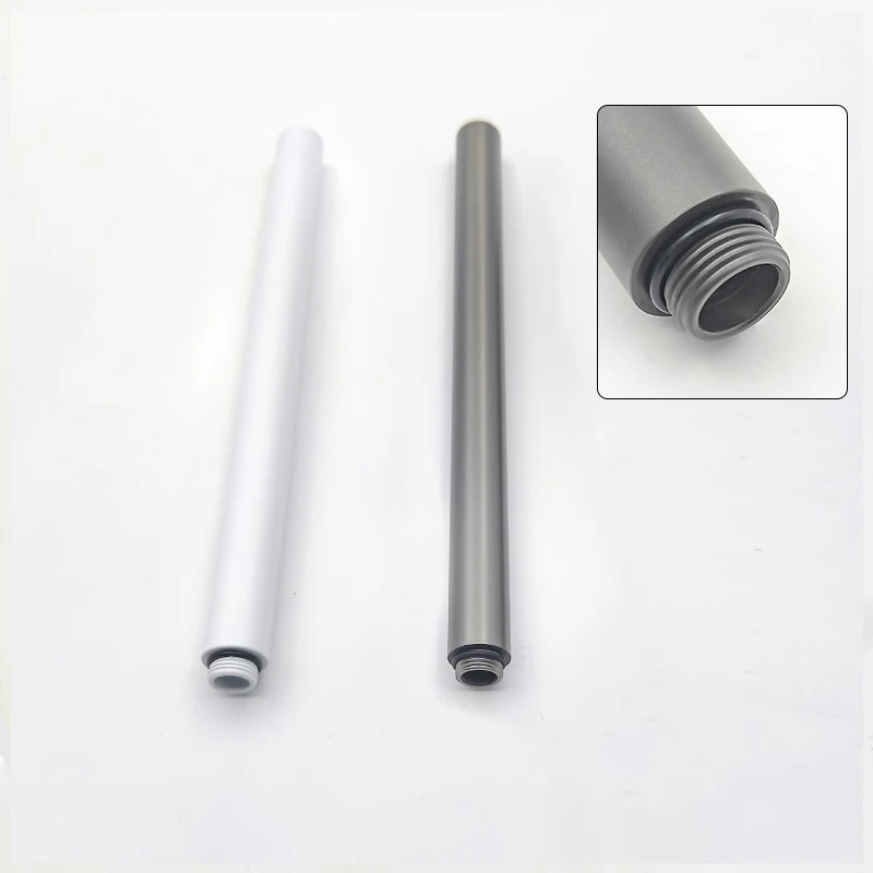 Estensione Per Soffione Doccia 30 Cm In Acciaio Inox Nero - Asta Di Prolunga Regolabile Per Rubinetto - Installazione Facile Senza Attrezzi, Angolo Regolabile - Compatibile Con Soffioni Standard - 2