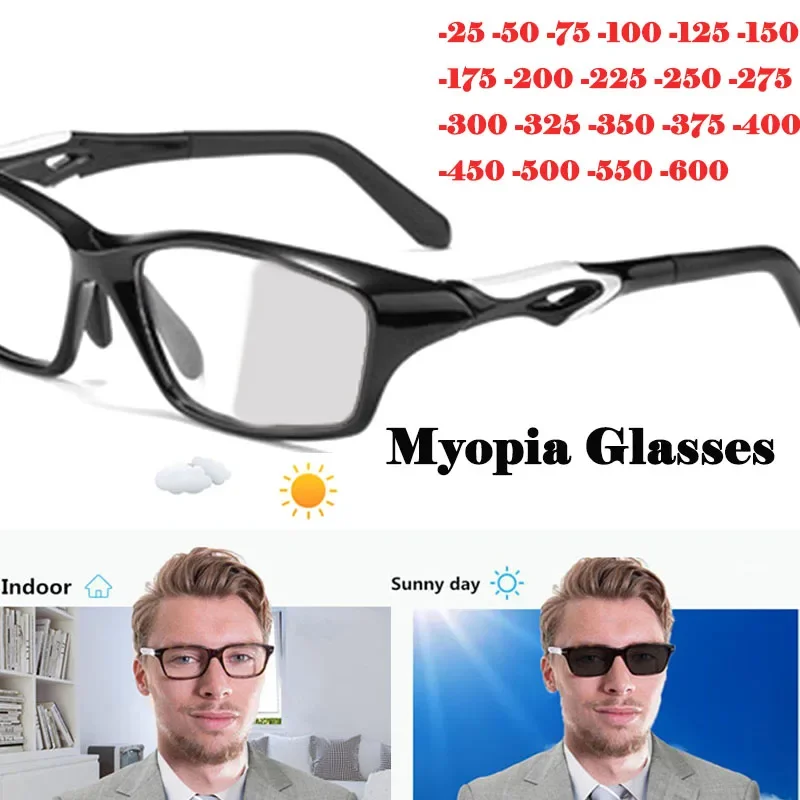

Adjustable Hanging photochromic Myopia Glasses Men Outdoor Prevent Falling Sports Myopia Glasses Anti-sweat NEW Eyeglasses -175
