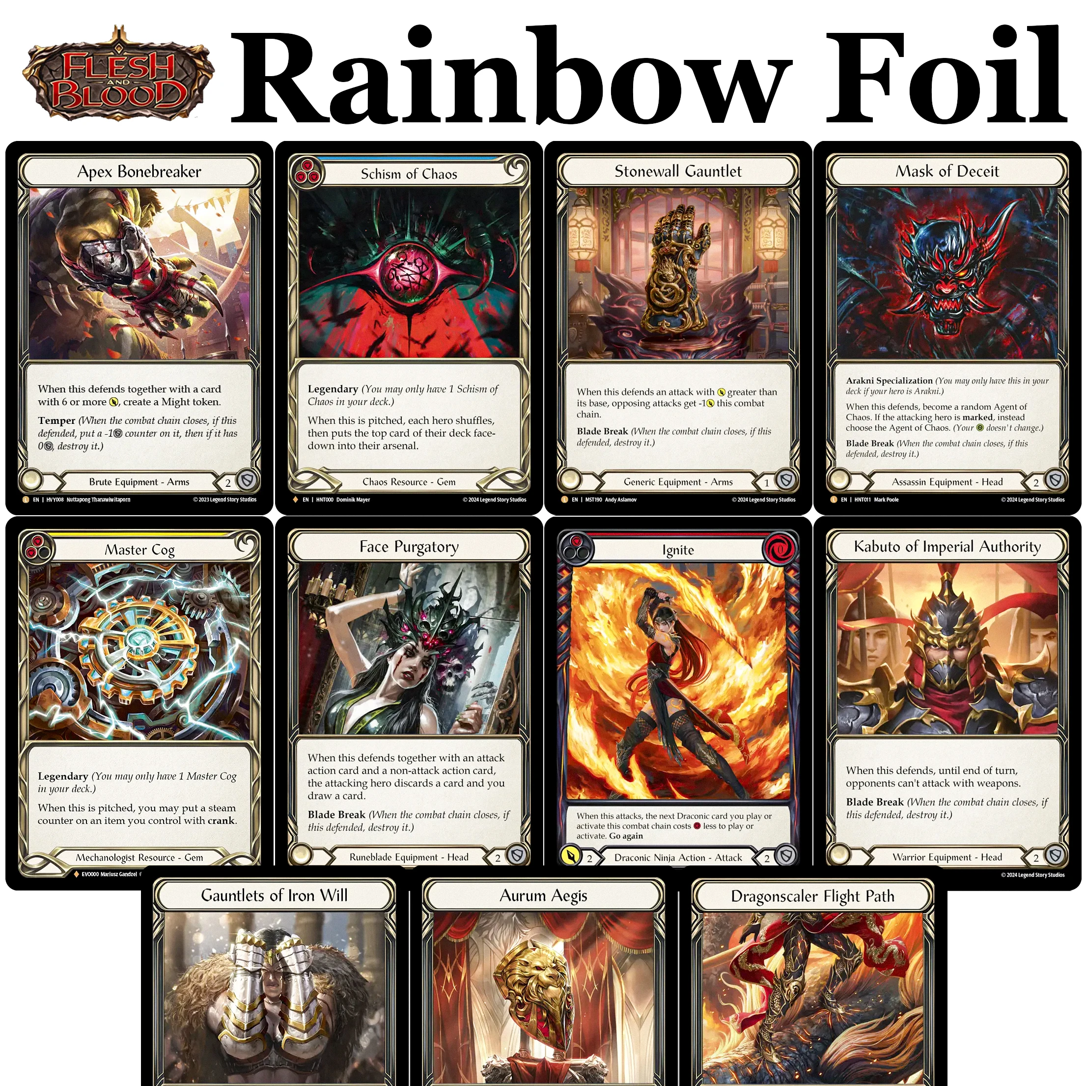 PROXY FAB Card Rainbow Foil Card Apex Bonebreaker Blood