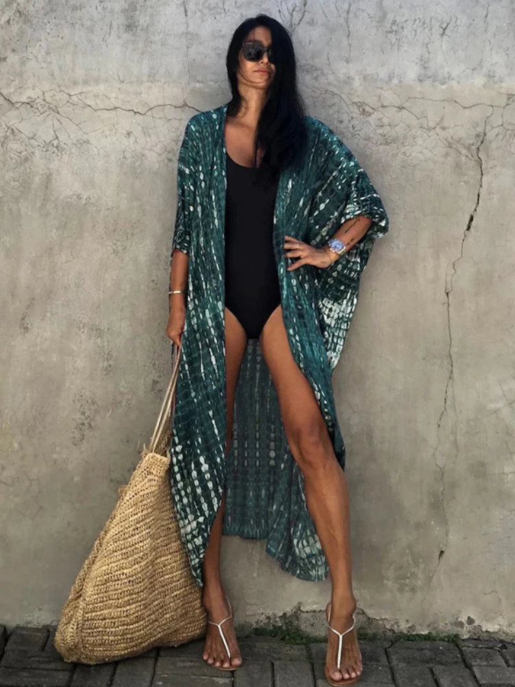 dark green kimono