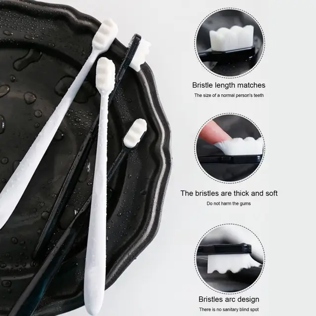 튼튼하고 균일한 경량 초미세 칫솔 4 개, 수동 칫솔, 임산부 액세서리