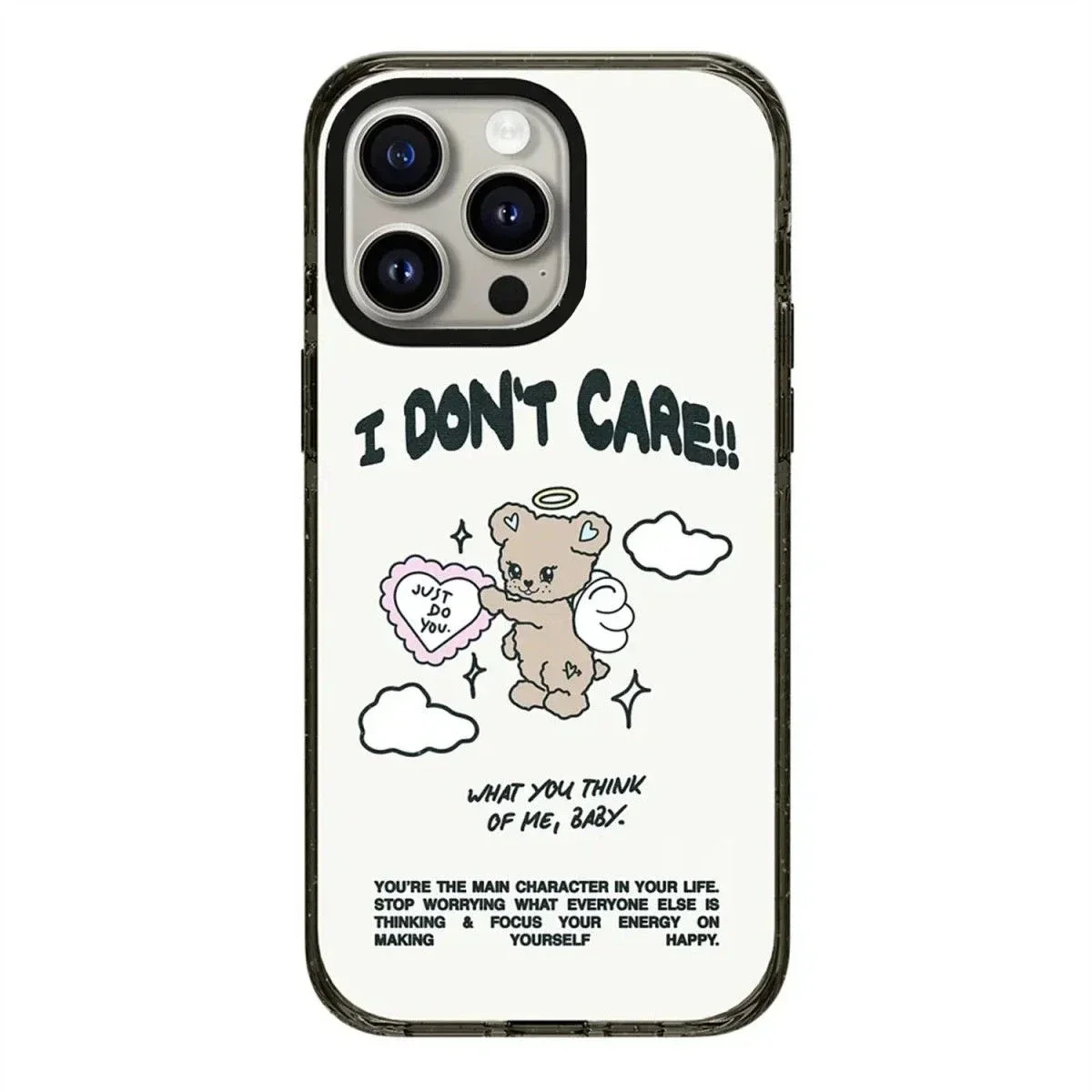 

2.0 Acrylic Upgrade Border MagSafe Angel Bear Phone Case Cover for iPhone 12 13 14 15 Pro Max Case for iPhone 15 Pro