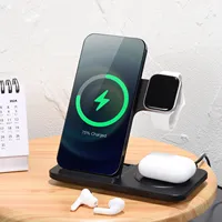 Foldable Wireless Charger 15W 3In1 Charging Station for Phone Earbuds Smartwatch Fast Charge Safety Protection Wide 6