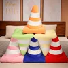 Simulation Traffic Cone Plush Pillow Creative Roadblock Stuffed Early Education Toys Cushion Doll Kids Boys Road Game Gift 5