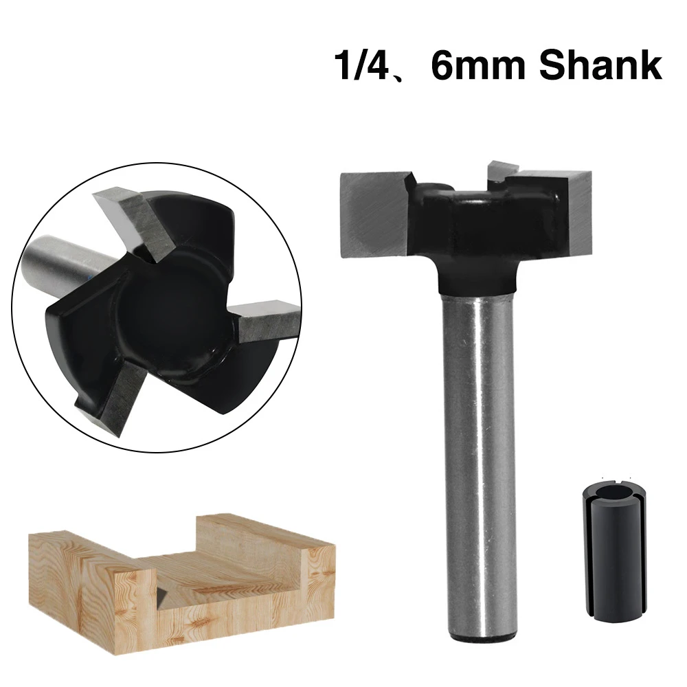 

CNC Spoilboard Surfacing Router, 3 Flutes 1/4' 6mm Shank Milling Cutter, Woodworking Tools,Slab Flattening Router Bit for Wood