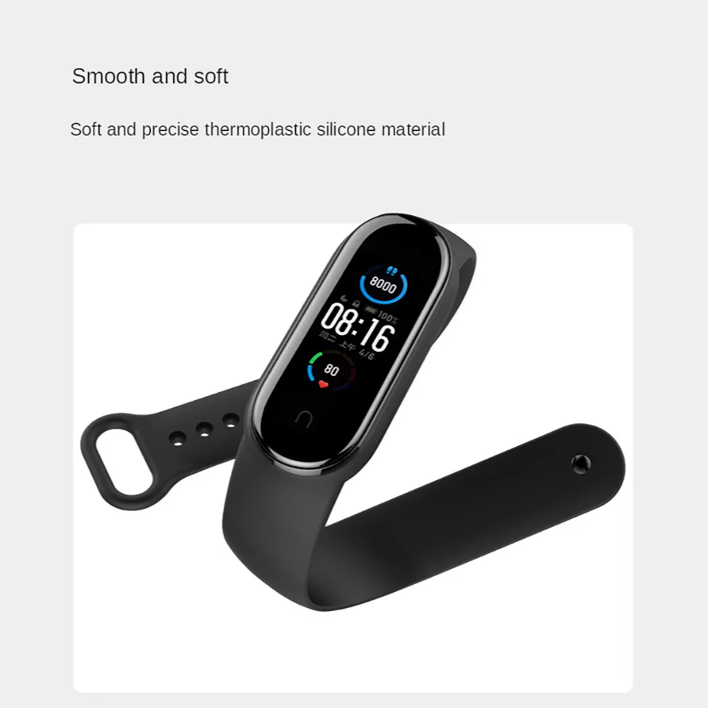 NEU geeignet für Xiaomi Mi Band Mi3 Mi4 Mi5 Mi6 Mi7 Mi8 Buntes Silikon-Ersatz-Sportarmband – Detail 16