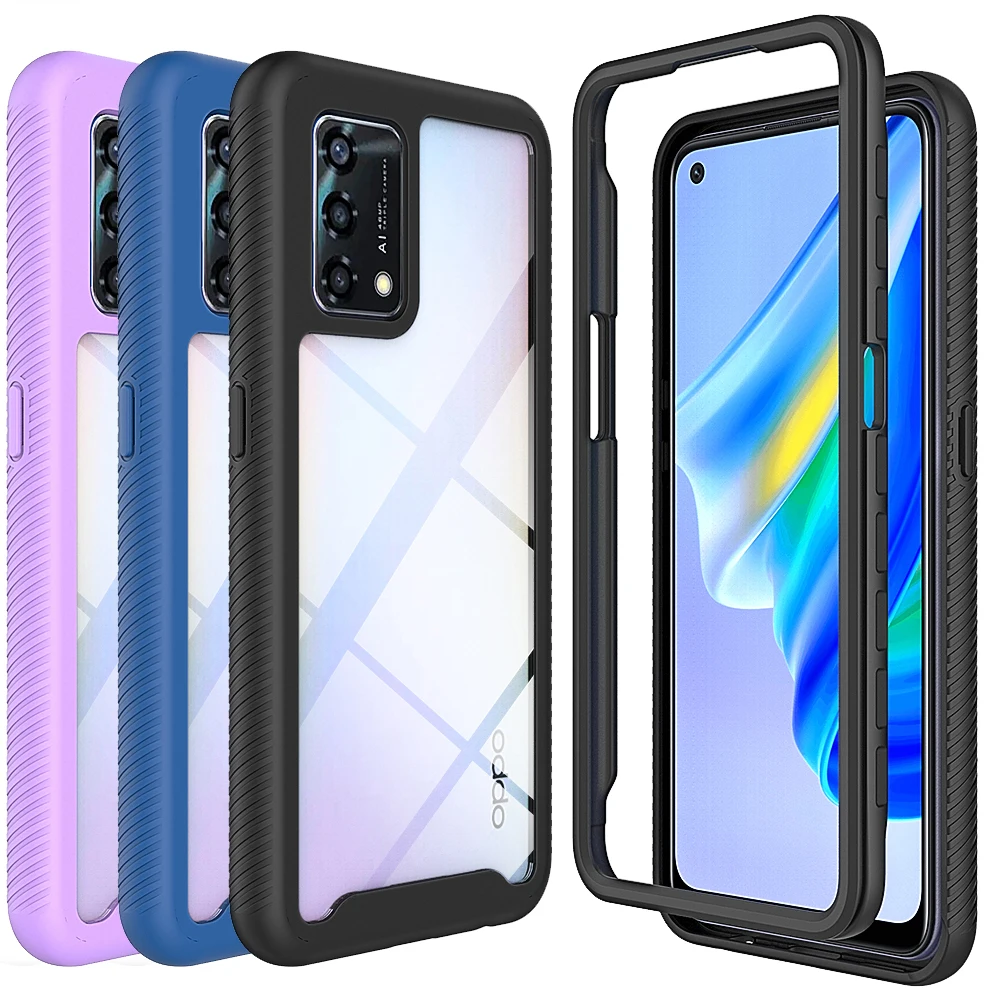 

Противоударная задняя прозрачная крышка телефона для Oppo Reno 6 Lite 7Z чехол 7 Lite 5G 2 в 1 для Oppo Reno 8Z чехол 8 Lite