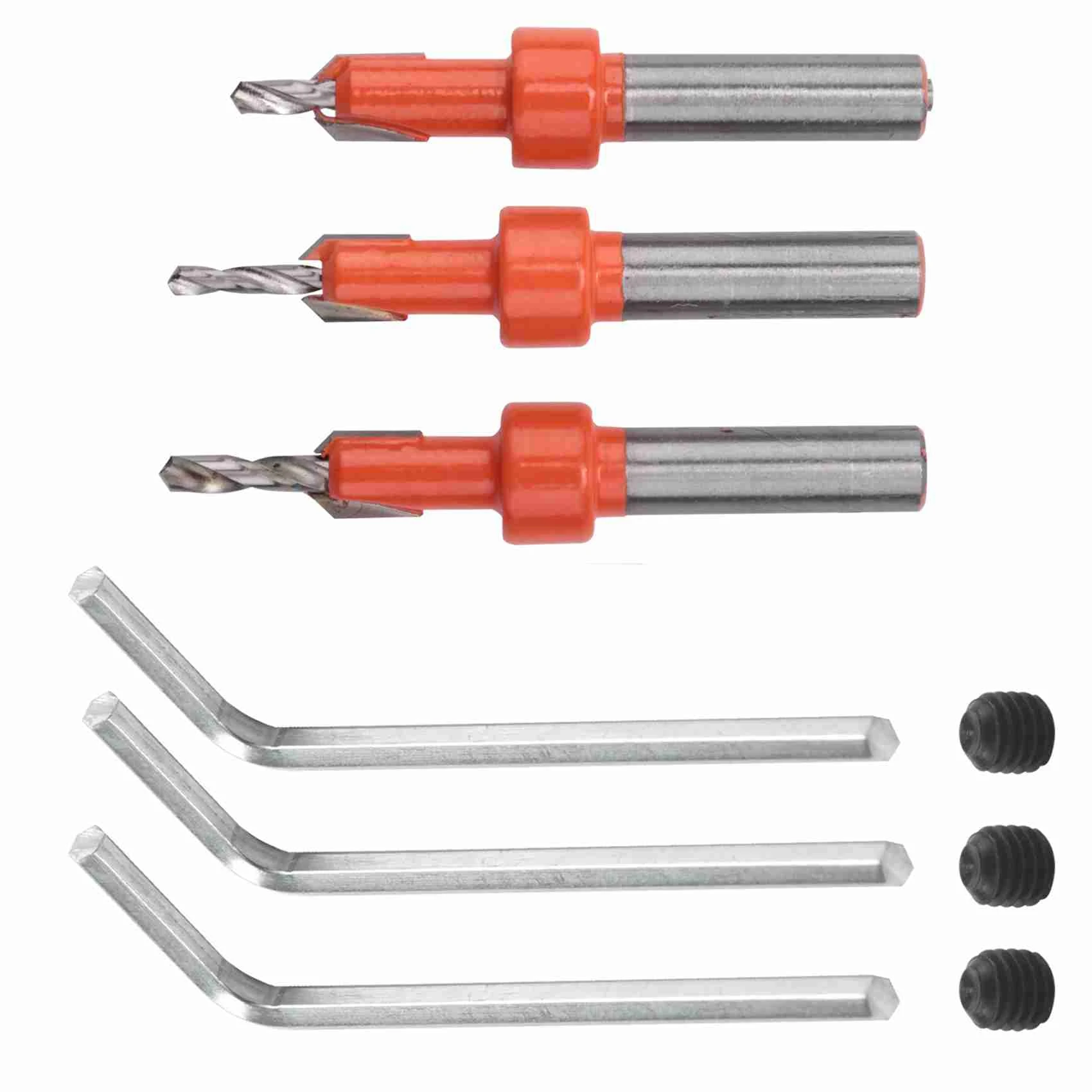 

3 Pcs Countersink Drill Bit Set Wood Hole Drill Bit Timber Wood Working Drill Bits with Hex Key for Wood Screw