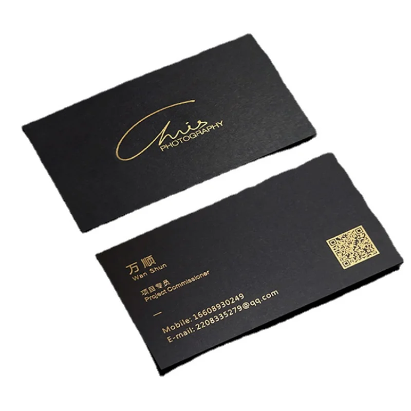 

custom Elegant Gold Silver Foil Business Cards Emboss Finishing White Paper Custom Business Printing Cards Customized Offset Pri