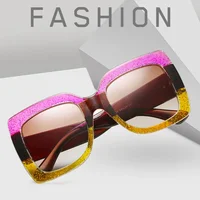 Grandes lunettes de soleil carrées de luxe pour femmes, lunettes de soleil transparentes rétro pour femmes, nuances noires respirantes, UV400, marque de créateur 3