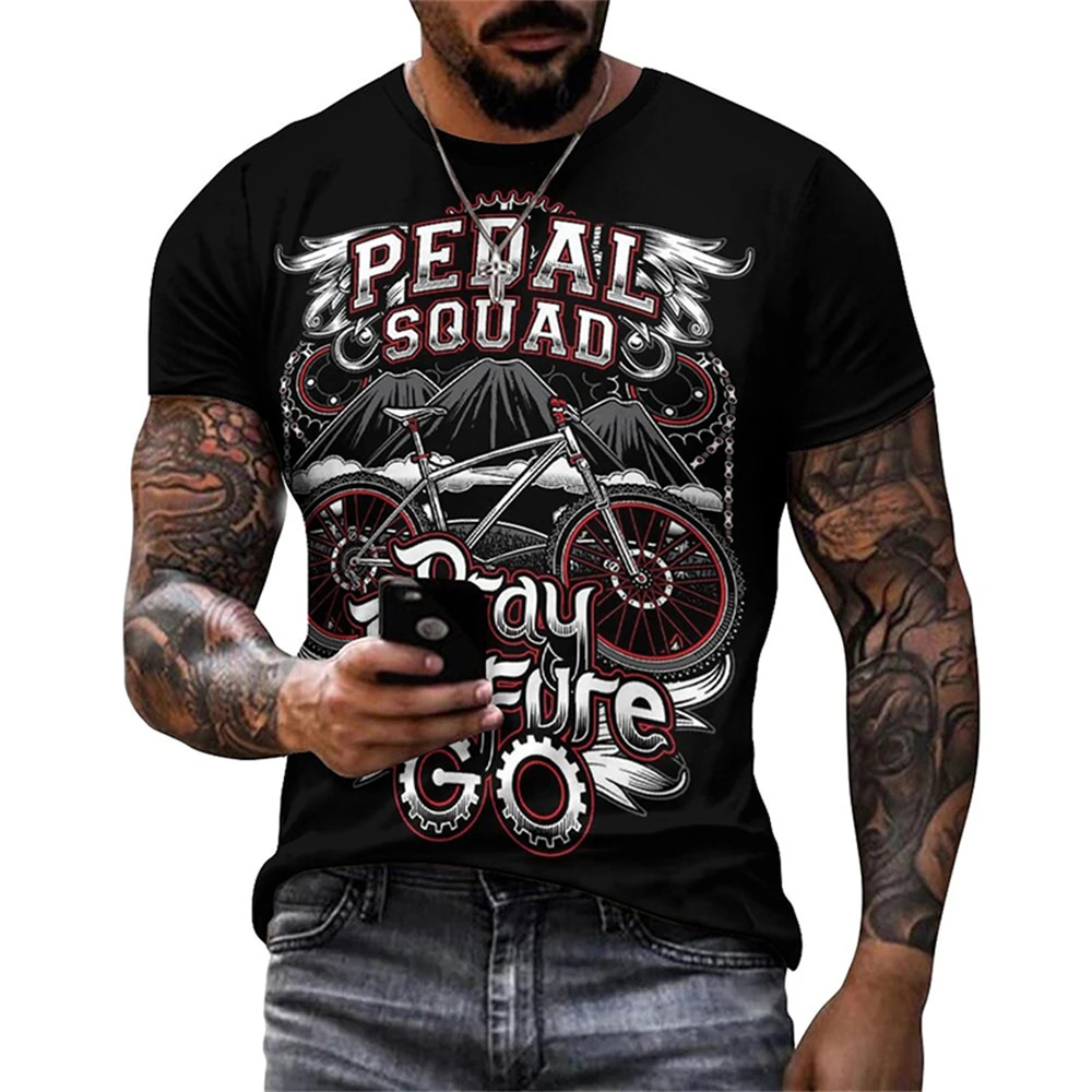 3D Printed Bicycle T-Shirt for Men Clothing Vintage Bike Graphic T Shirt Gym Sport Tops Tee Streetwear Men Clothes Short Sleeve 3d printed t shirts
