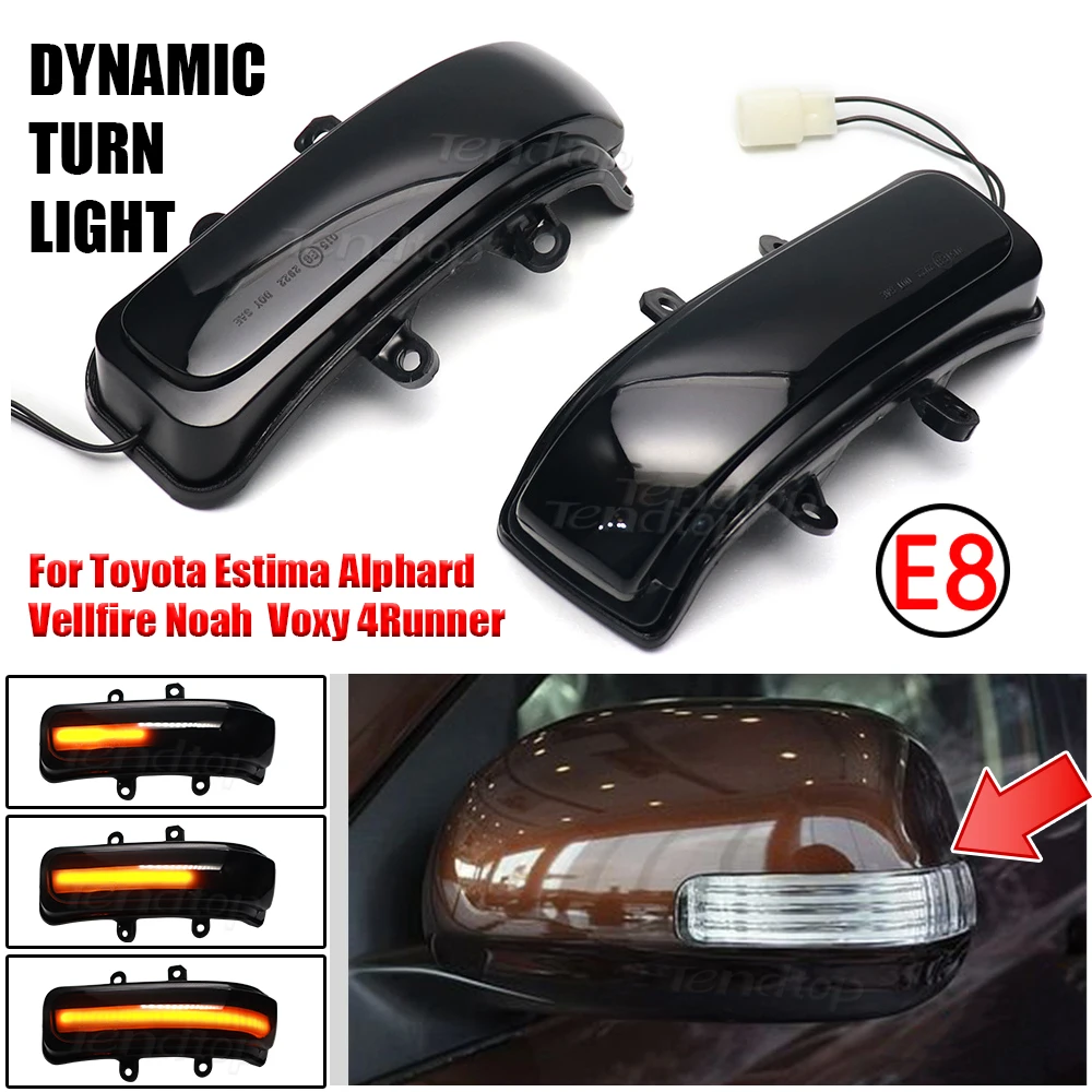 

Динамическая Янтарная фотолампа, Мерцающая лампа, ретранслятор для Toyota Voxy, Alphard Estima, ноя, Sienna, 4runner