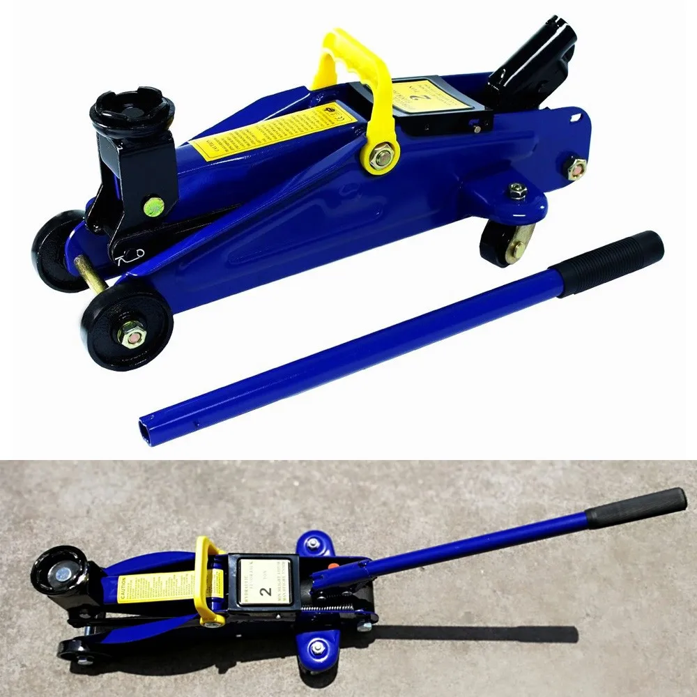 DayPlus 2Tonne Hydraulic Trolley Steel Jack,Flat Lifting Height 135-320 mm,360° Wheels Car Lifter, Axle Stand for Home,Workshop