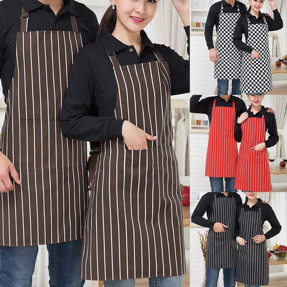 1pc Einstellbare Erwachsene Schürze Gestreiften Restaurant Koch Schürze Outdoor Camping Picknick Küche Koch Schürzen Küche Liefert – Detail 13