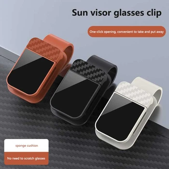 Clip per Occhiali da Sole per Auto, Porta Occhiali da Sole per Visiera, Porta Carte e Biglietti, Clip Stabile per Conservazione, Gancio per Occhiali, Accessori per Interni Auto