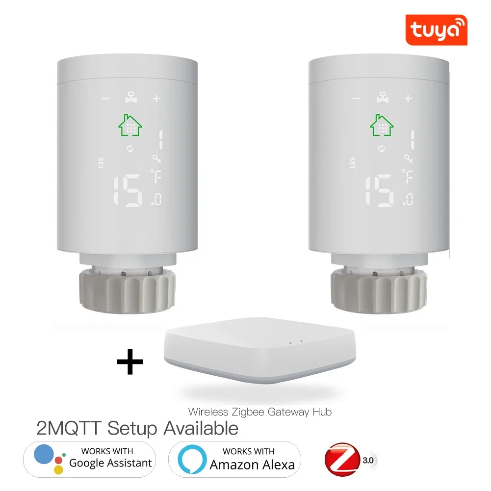 KETOTEK Intelligent Tête Thermostatique Radiateur Zigbee, Vanne