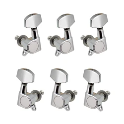 6-Piece Locking Guitar Tuning Pegs Set (Silver)