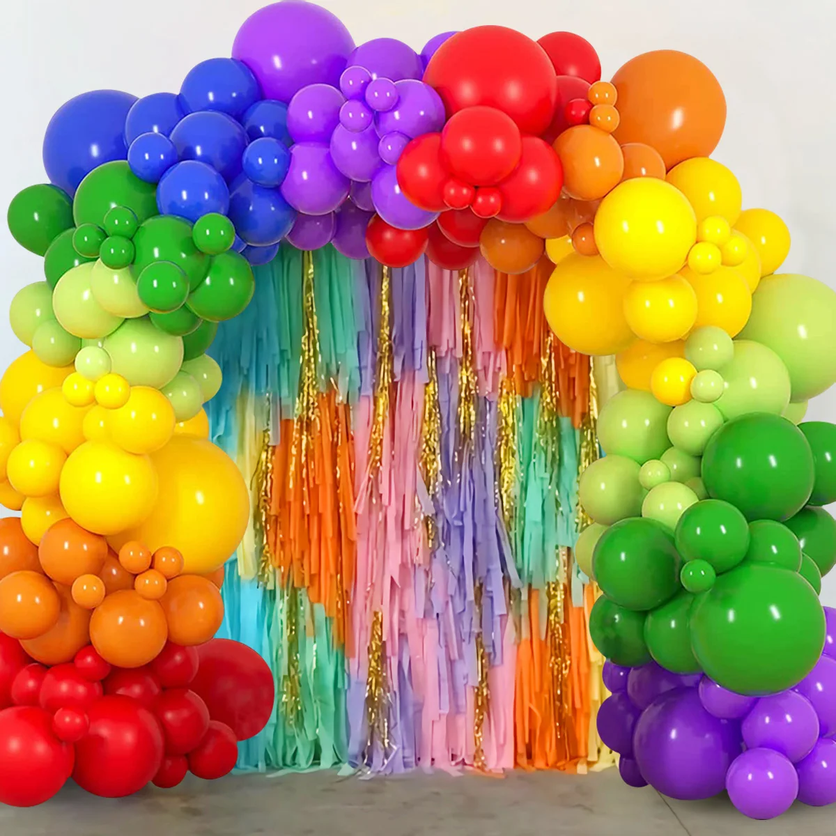 WINAROI Kit Ghirlanda Palloncini Pastello 7 Anni, Arco Palloncini Compleanno, Palloncini a Farfalla Colorati per Tema Feste Compleanno Decorazioni Feste di Compleanno di Ragazze 7 Anni