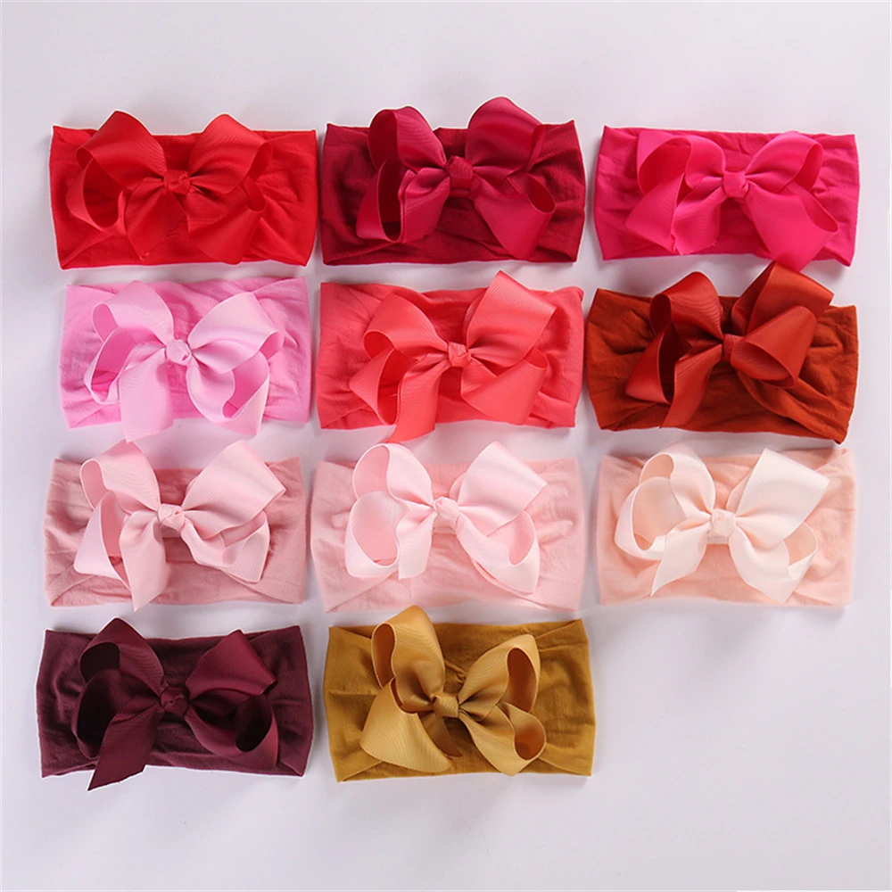 

Grosgrain Ribbon Baby Bow Headbands Children Hair Bows Elastic Headwraps Head Band Newborns Hair Accessories For Baby Girls