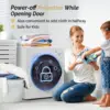 2.6 Cu.Ft Portable Clothes Dryer, 110V 1400W Electric Compact Front Load Tumble Laundry Dryer with Stainless Steel Tub  (White) 6