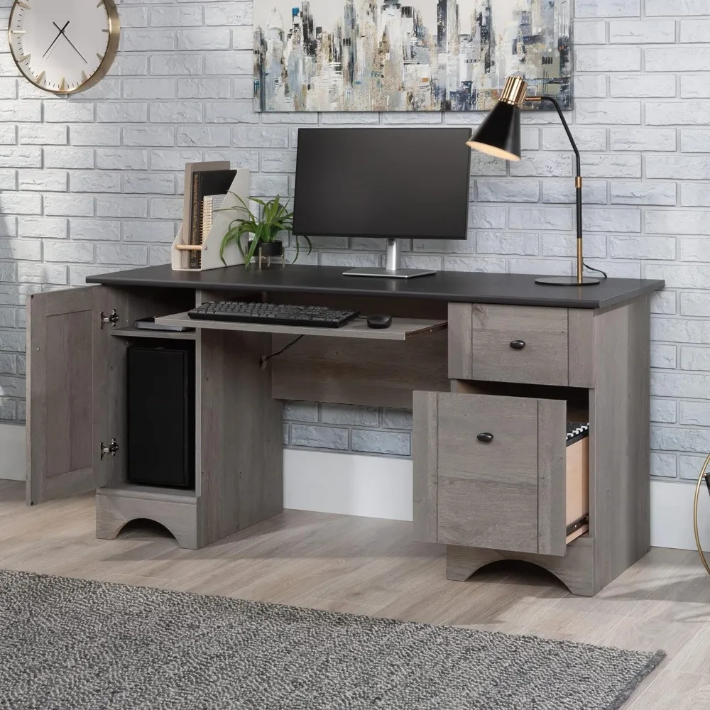 

Office Computer Desk with Drawers, L: 59.45" x W: 23.47" x H: 29.02", Mystic Oak