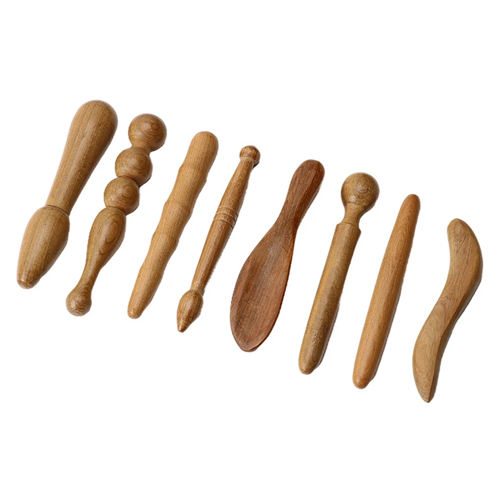 Sandalwood Acupoint Stick Wooden Acupoint Stick Dial Massage Meridian Pen Foot Sole Massage Tool 1Pcs