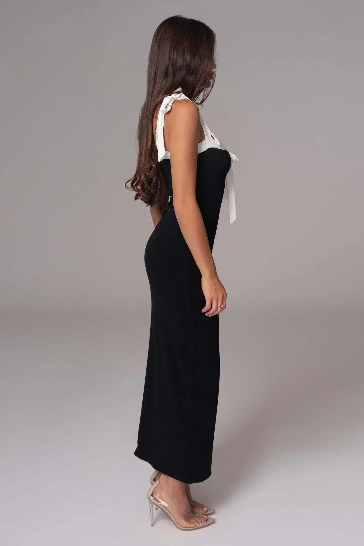 Elegant Sleeveless Elastic Slim Evening Dress Female Sexy Square Neck Backless Long Dress Autumn/Winter 2025 Vestido