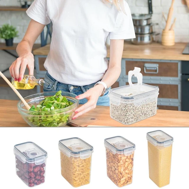 Airtight Dog Food Storage Container Bin Collapsible with Wheels Transparent  Lid Large for Kitchen Cereal Pet Food Storage - AliExpress